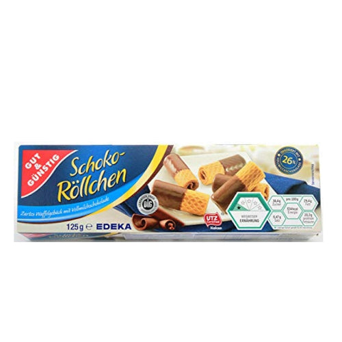 Schoko Waffel Röllchen Vollmilch 125g