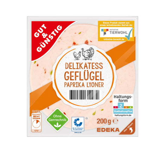 Putenlyoner mit Paprika Scheiben 500g