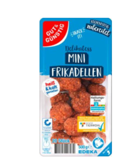 Mini Frikadelle, Mini Boulette 500g 20 Stk á 25g