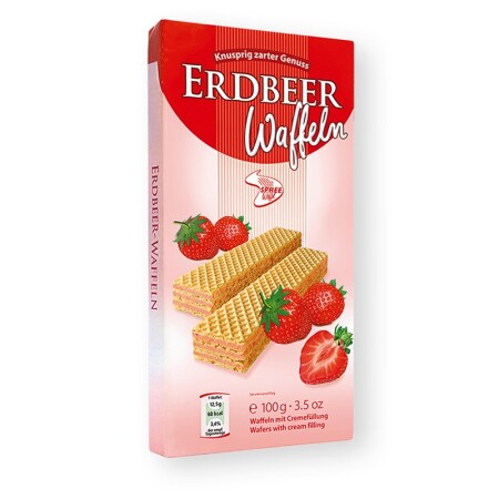 Waffeln mit  Erdbeercreme 100g